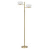 Lampada da terra Glamy ovale struttura in metallo color oro e vetro per interni