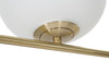 Lampada da terra Glamy ovale struttura in metallo color oro e vetro per interni