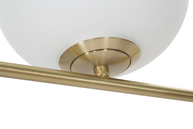 Lampada da terra "Glamy" ovale struttura in metallo color oro e vetro per interni
