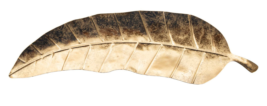 Svuota tasche foglia long in metallo colore oro per interni