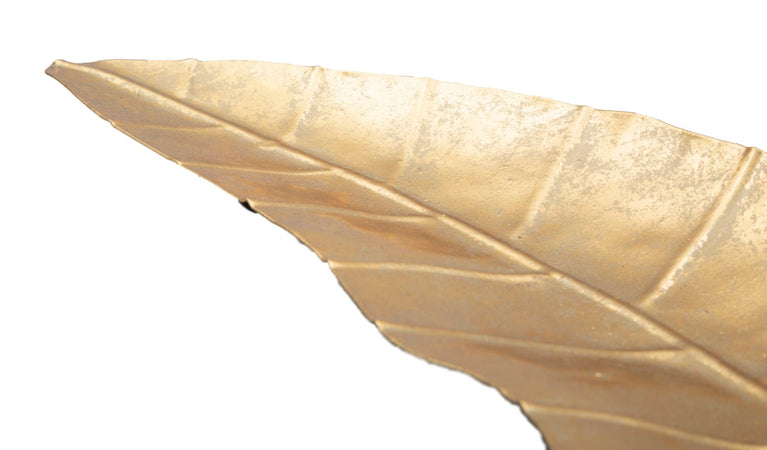 Svuota tasche foglia long in metallo colore oro per interni