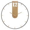 Orologio da parete in ferro color oro e nero per salotto e cucina