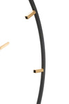 Orologio da parete in ferro color oro e nero per salotto e cucina