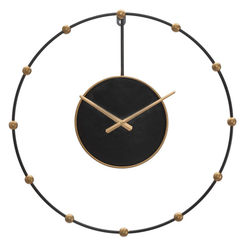 Orologio da parete in ferro color nero per salotto e cucina