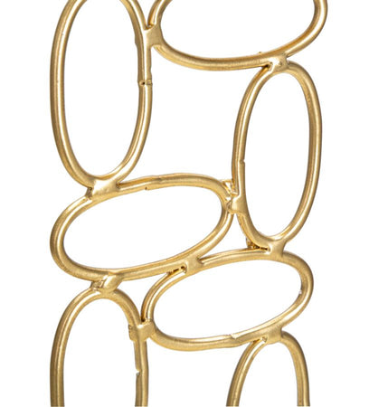 Porta candela "Bubbles" struttura in metallo color oro e marmo per interni