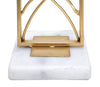 Porta candela Exy struttura in metallo color oro e marmo per interni
