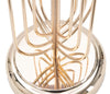 Lampada da tavolo Krista in metallo color oro e tessuto colore rosa per interni