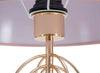 Lampada da tavolo Krista in metallo color oro e tessuto colore rosa per interni