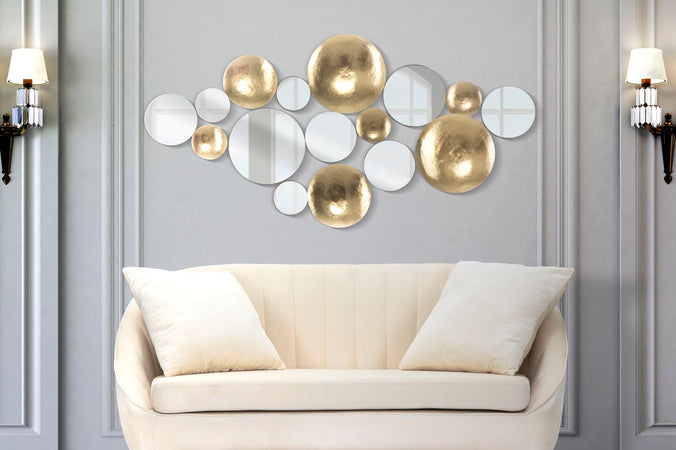 Pannello specchio decorativo color oro per decorazioni ambienti