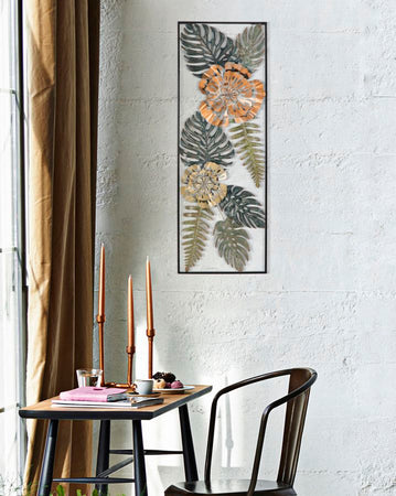 Pannello rettangolare fiori decorativi in ferro per decorazioni ambienti