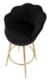 Sgabello da bar Vienna in tessuto gambe in metallo color oro per interni