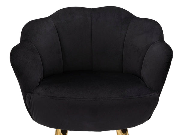 Sgabello da bar "Vienna" in tessuto gambe in metallo color oro per interni