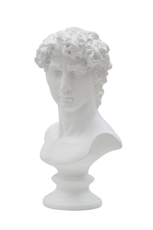 Scultura romana stile museo in poliresina colore bianco per decorazioni ambienti