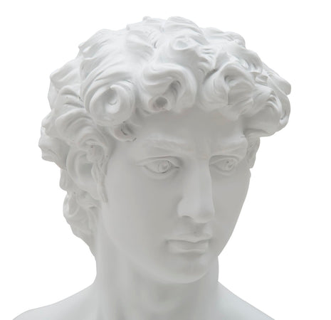 Scultura romana stile museo in poliresina colore bianco per decorazioni ambienti