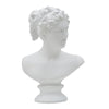 Scultura romana stile museo in poliresina colore bianco per decorazioni ambienti
