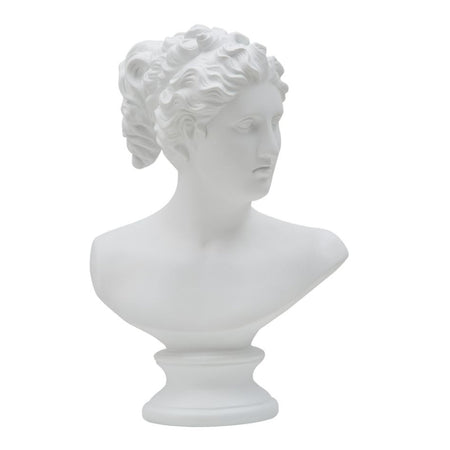 Scultura romana stile museo in poliresina colore bianco per decorazioni ambienti