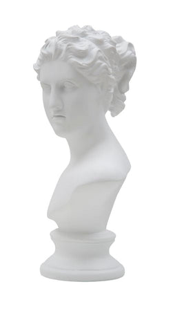 Scultura romana stile museo in poliresina colore bianco per decorazioni ambienti