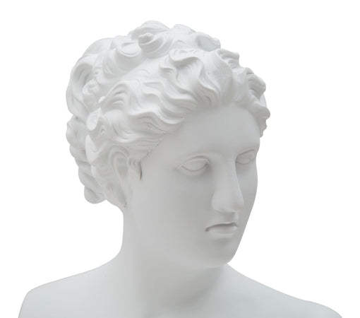 Scultura romana stile museo in poliresina colore bianco per decorazioni ambienti