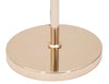 Lampada da terra Ovy in metallo color oro e tessuto colore rosa per interni
