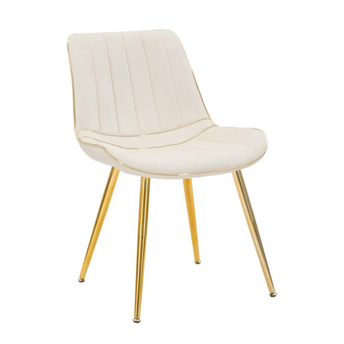 Sedia Paris in poliestere gambe in metallo color oro per interni