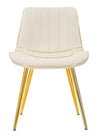 Sedia Paris in poliestere gambe in metallo color oro per interni