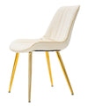 Sedia Paris in poliestere gambe in metallo color oro per interni