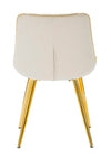 Sedia Paris in poliestere gambe in metallo color oro per interni