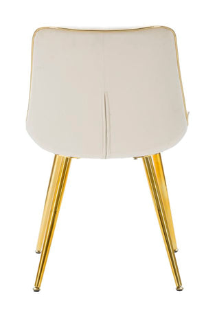 Sedia "Paris" in poliestere gambe in metallo color oro per interni