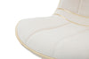 Sedia Paris in poliestere gambe in metallo color oro per interni