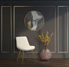 Sedia Paris in poliestere gambe in metallo color oro per interni