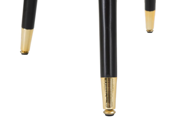 Poltrona "Paris" in poliestere gambe in metallo color nero e oro per interni