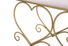Panca Heart in poliestere struttura in metallo color oro per interni