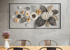 Pannello fiori e foglie decorative in ferro per decorazioni ambienti