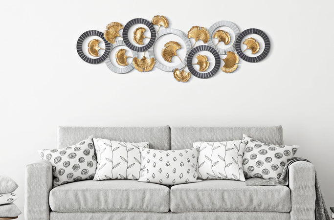Composizione decorativa da muro in ferro per decorazioni ambienti