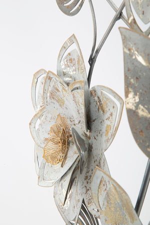Composizione fiori decorativi in ferro per decorazioni ambienti