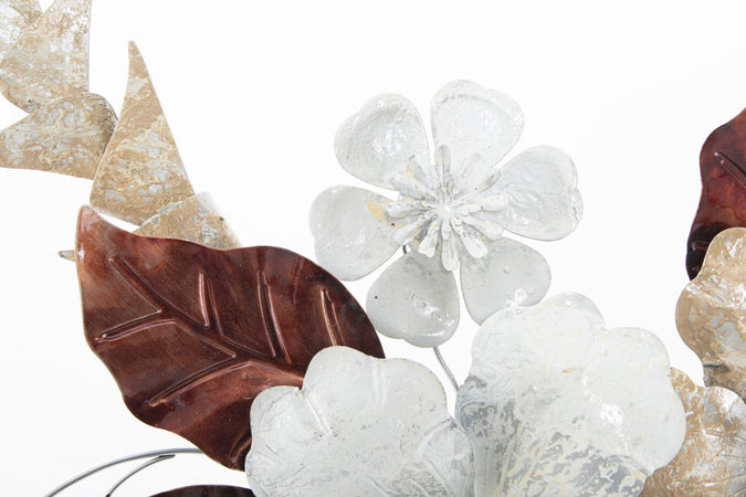 Pannello fiori e foglie decorative in ferro per decorazioni ambienti