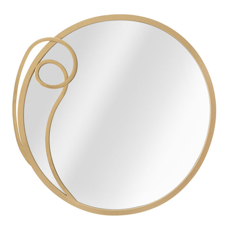 Specchio da parete in ferro color oro per bagni e camere da letto