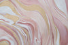 Dipinto su tela colore rosa con telaio in legno per decorazioni ambienti
