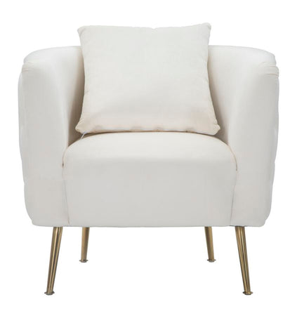Poltrona "Bucarest" 1 posto in velluto gambe in metallo color oro per interni