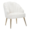 Poltrona Shell in poliestere gambe in metallo per interni