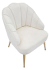 Poltrona Shell in poliestere gambe in metallo per interni