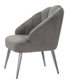 Poltrona Shell in poliestere gambe in metallo per interni