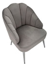 Poltrona Shell in poliestere gambe in metallo per interni