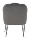 Poltrona Shell in poliestere gambe in metallo per interni