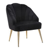 Poltrona Shell in poliestere gambe in metallo per interni