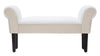 Panchetta in poliestere gambe color crema in legno colore nero per interni