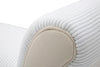 Panchetta in poliestere gambe color crema in legno colore nero per interni