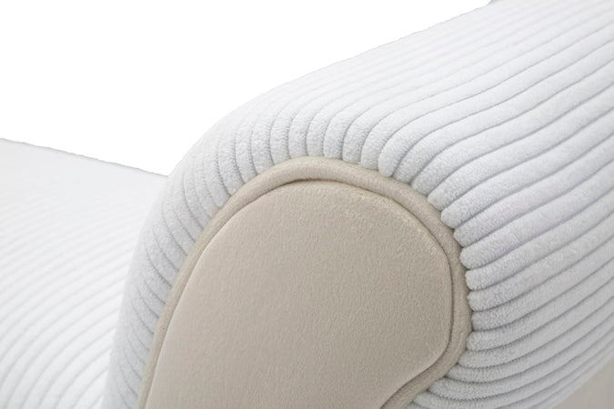 Panchetta in poliestere gambe color crema in legno colore nero per interni