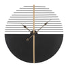 Orologio da parete in ferro color nero e oro per salotto e cucina