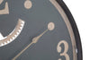 Orologio da parete color nero e legno naturale per salotto e cucina